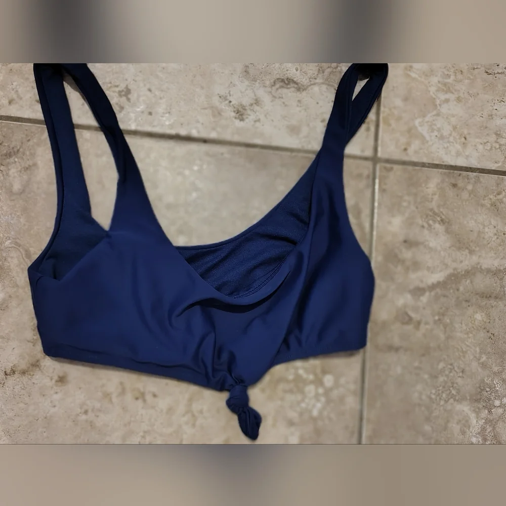 Navy Blue Bikini Top Padded Nwot